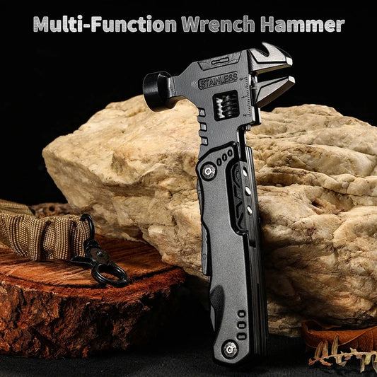 Multifunctional Outdoor Multi-Tool Hammer Wrench