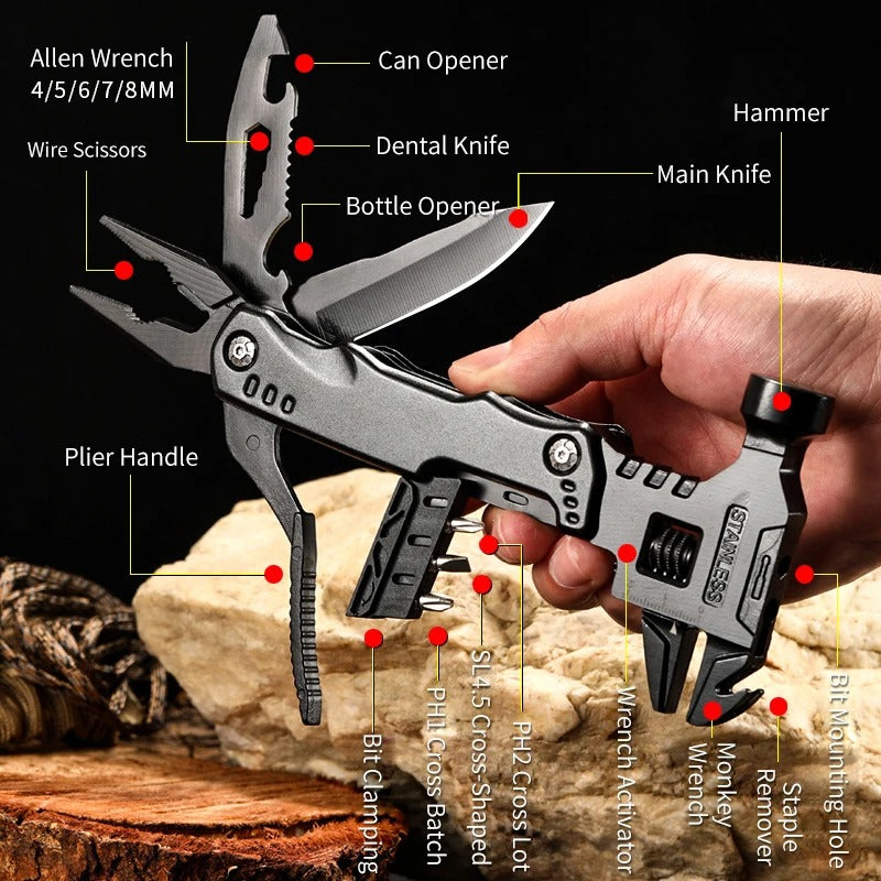 Multifunctional Outdoor Multi-Tool Hammer Wrench